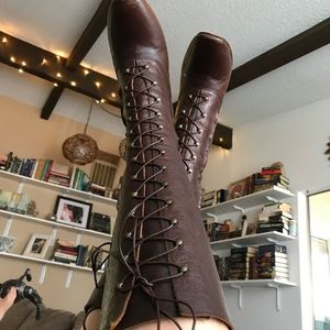 Calleen Cordero leather lace up boots